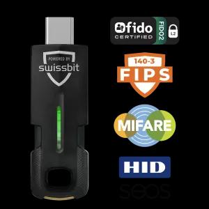 Çelës Sigurie Swissbit iShield Key 2 FIDO2 MIFARE / USB-C + NFC
