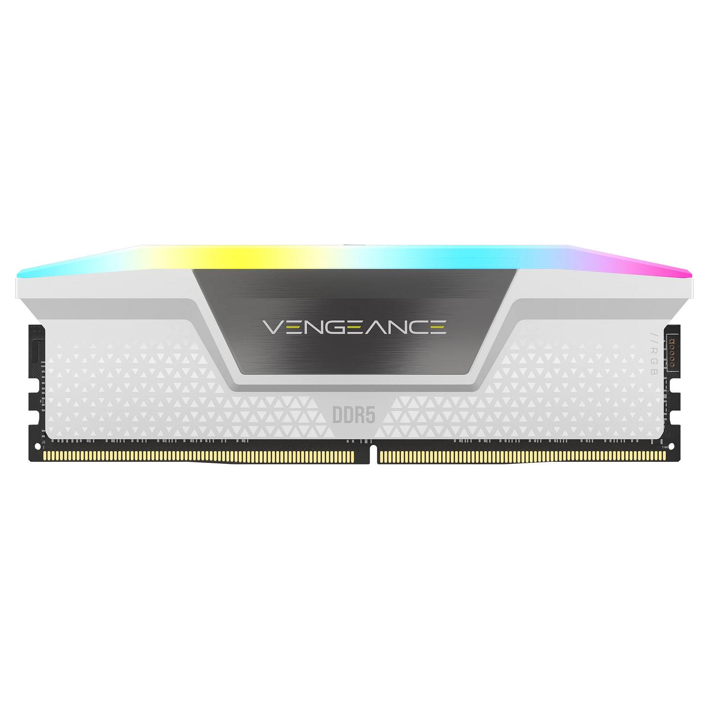 RAM Memorie DDR5 Corsair Vengeance RGB, 32GB (2x16GB), DIMM, 6000MHz, CL30, 288-pin - Bardhë - 3