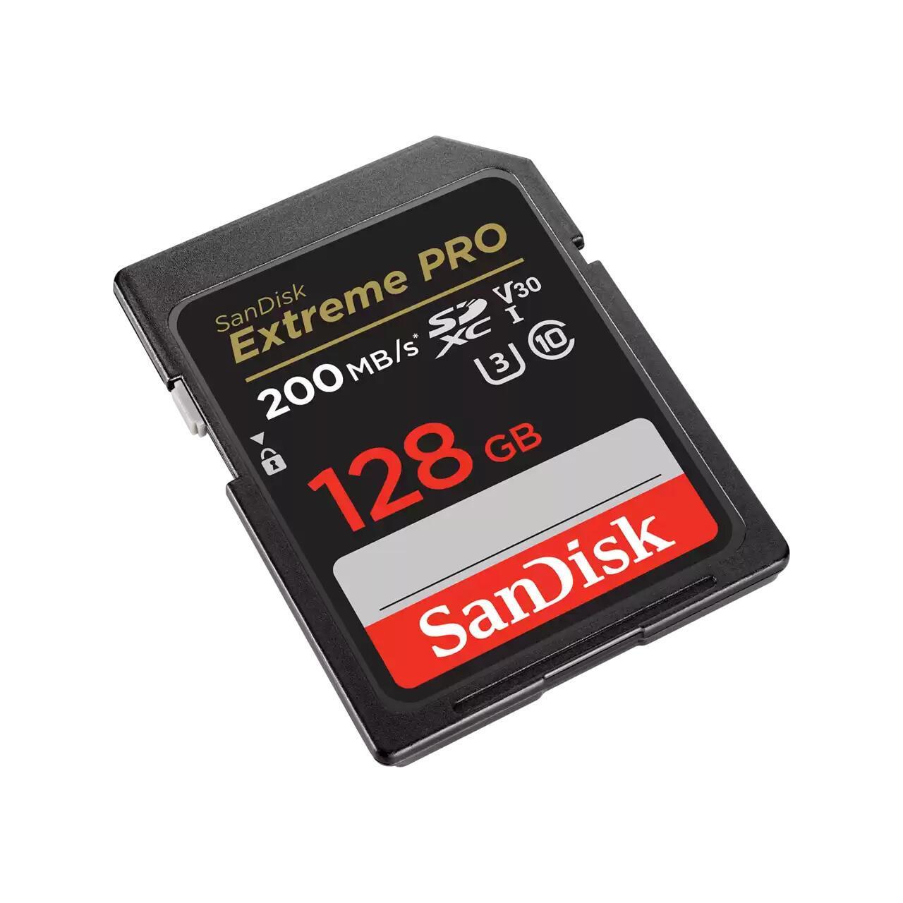 Kartë Memorie SD SanDisk Extreme PRO / SDSDXXD-128G-GN4IN / 128GB / UHS-I / V30 / 200MB/s Read / 90MB/s Write – Zezë - 2