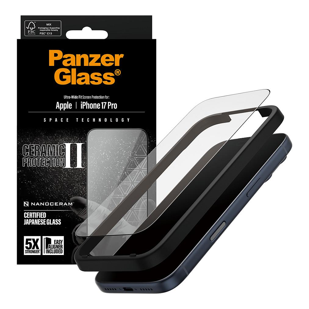 Mbrojtëse Ekrani PanzerGlass Ceramic II për iPhone 17 Pro, Ultra-Wide Fit, EasyAligner - Transparente - 5