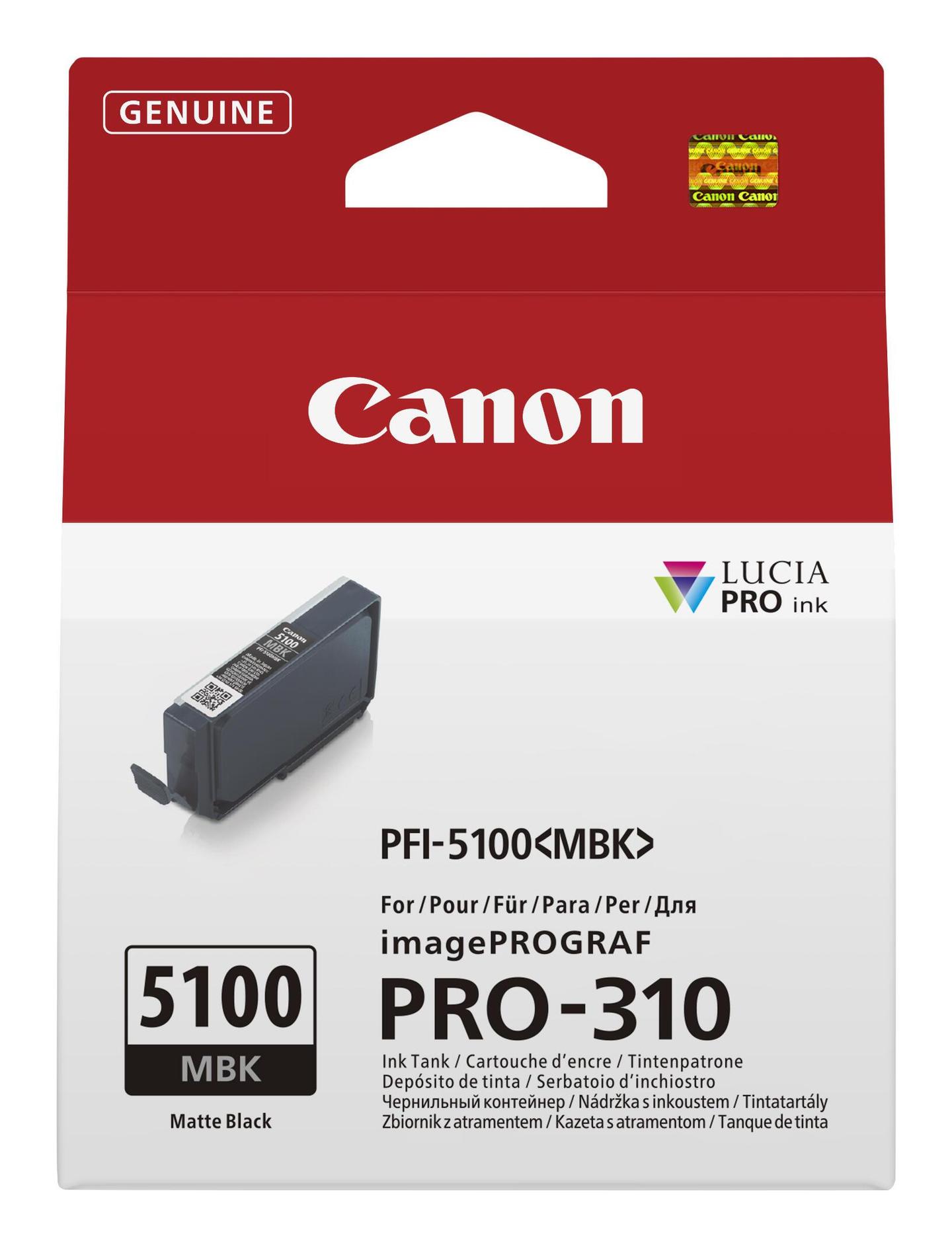 INK Canon PFI-5100MBK / 6951C001 / 14.4 ml / 1510 faqe – Zezë - 2