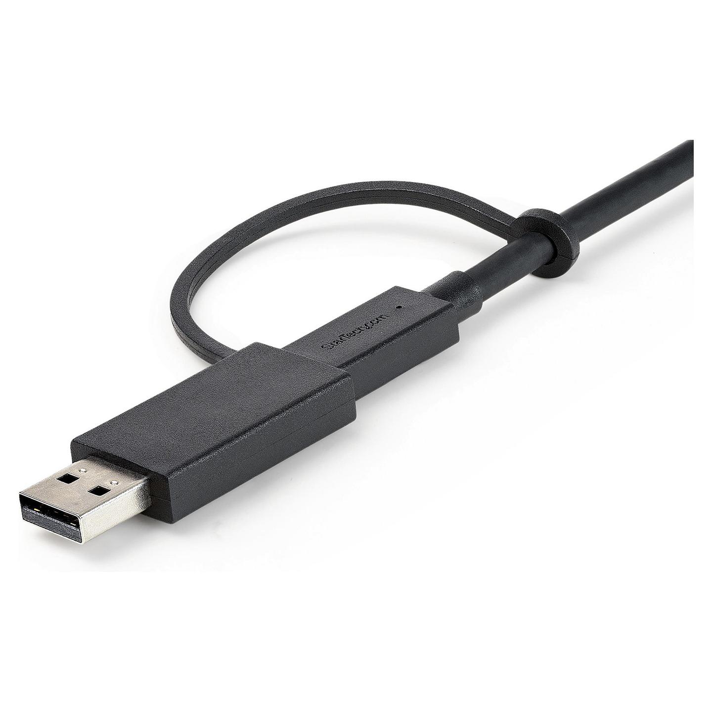Kabllo USB StarTech.com USBCCADP, USB-C në USB-C, USB 3.2 Gen 2, 10 Gbps, Power Delivery 100W, me adapter USB-C në USB-A 5 Gbps, 1 m – Zezë - 8