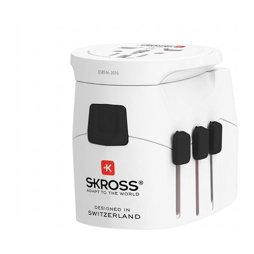 Adapter Udhëtimi SKROSS PRO Light World / Type C & F në Type G, B & I / 6.3A / 1575W / Universal – Bardhë