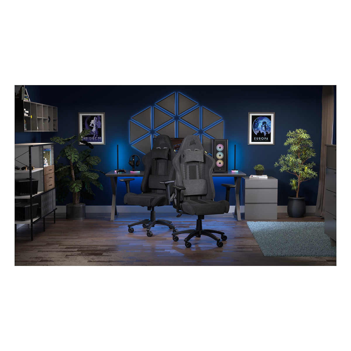 Karrige Gaming Corsair TC100 Relaxed Fabric - Hiri/Zezë - 10