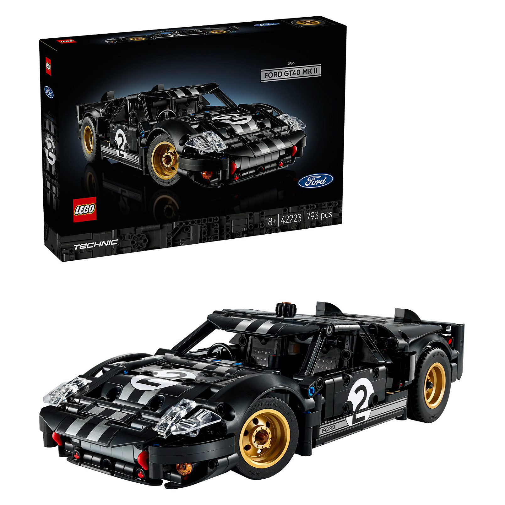 LEGO Technic 1966 Ford GT40 MKII Race Car 42223 - 11