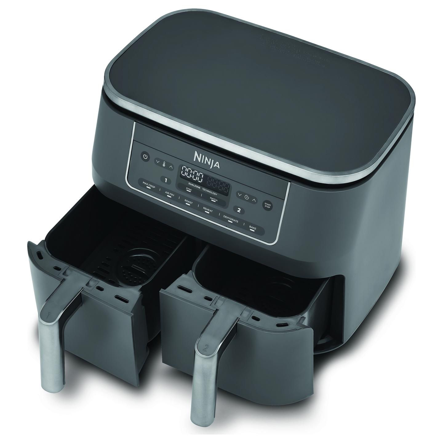 Fryer Ninja Dual Zone / DZ300EU / 7.6L / 2400W / 2 Sirtarë / 6 Programe / 40–240°C / Touch / Sync / Match – Zezë - 15