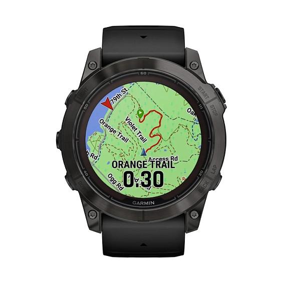 Orë e mençur Garmin fēnix 7X Pro Sapphire Solar Edition / 010-02778-11 / 51mm / MIP 1.4" / Power Sapphire / GPS Multi-Band / Bluetooth / Wi-Fi / ANT+ / 32GB / 10 ATM - Gri/Zezë - 4