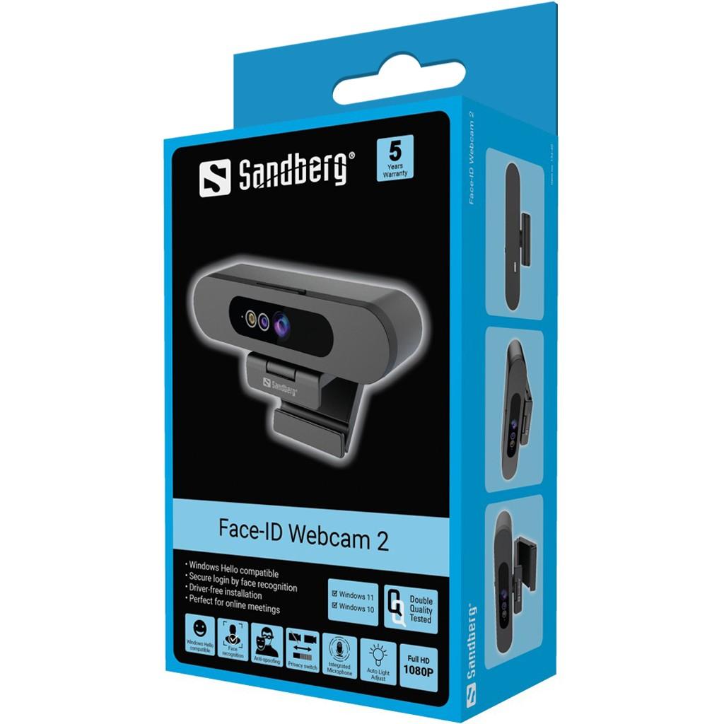 Webcam Sandberg Face Scan / 134-40 / Full HD 1080p / 2MP / Stereo Mikrofon / Windows Hello – Zezë - 10
