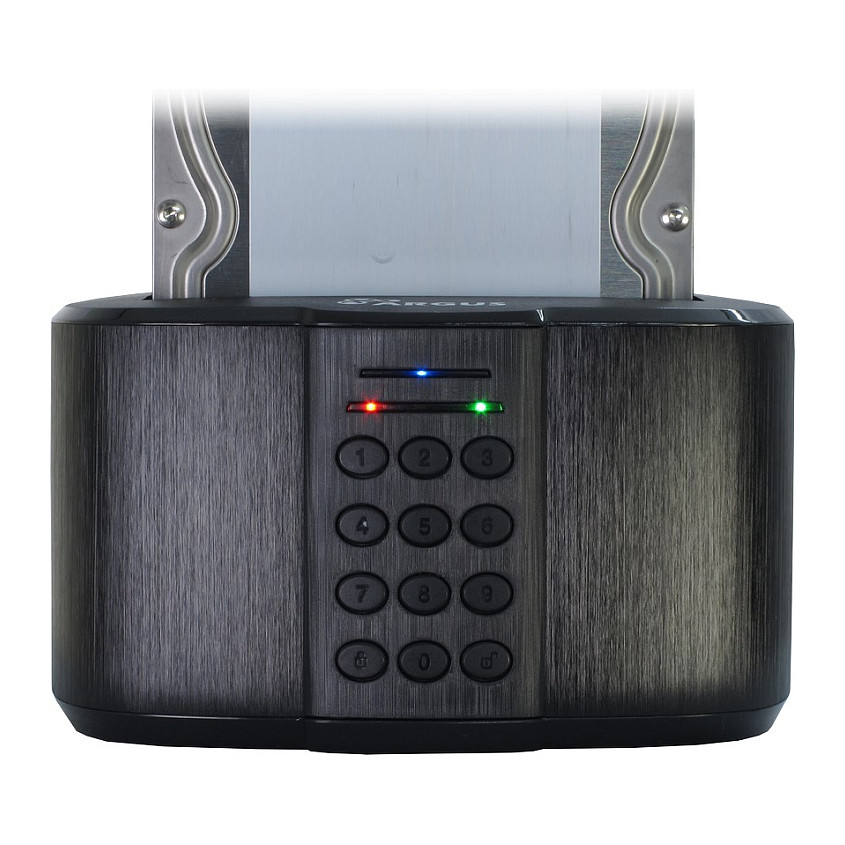 Docking Station për HDD/SSD Inter-Tech Argus GD-PDLK02 / 2.5" & 3.5" / SATA I/II/III / USB 3.0 / AES 256-bit / Tastierë Numerike – Zezë - 2