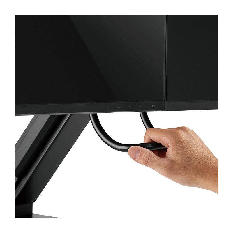 Mbajtëse për Monitor LogiLink BP0102 / 2 Monitorë / 17–27" / deri 6,5kg për Monitor / Gas Spring / VESA 75x75 & 100x100 / Rotacion 360° - Zezë - 3