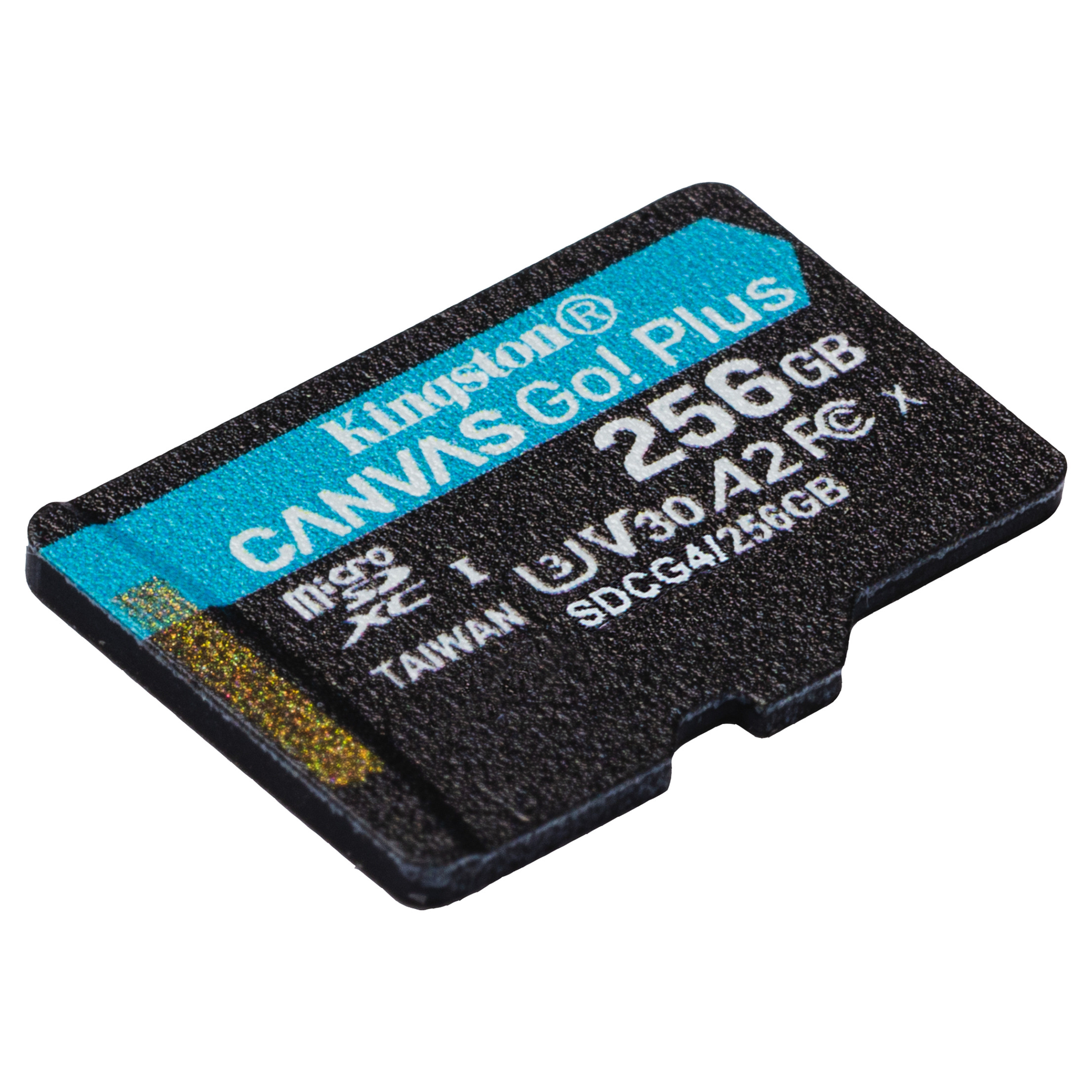 Kartë Memorie Kingston Canvas Go! Plus Gen4 / 256GB / microSDXC / UHS-I / 200 MB/s / A2 / U3 / V30 - Zezë/Turkuaz - 4