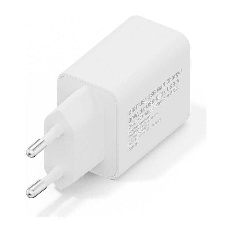 Adapter Digitus DA-10304 / 100W / GaN / 2x USB-C + 1x USB-A / Fast Charging - Bardhë - 6