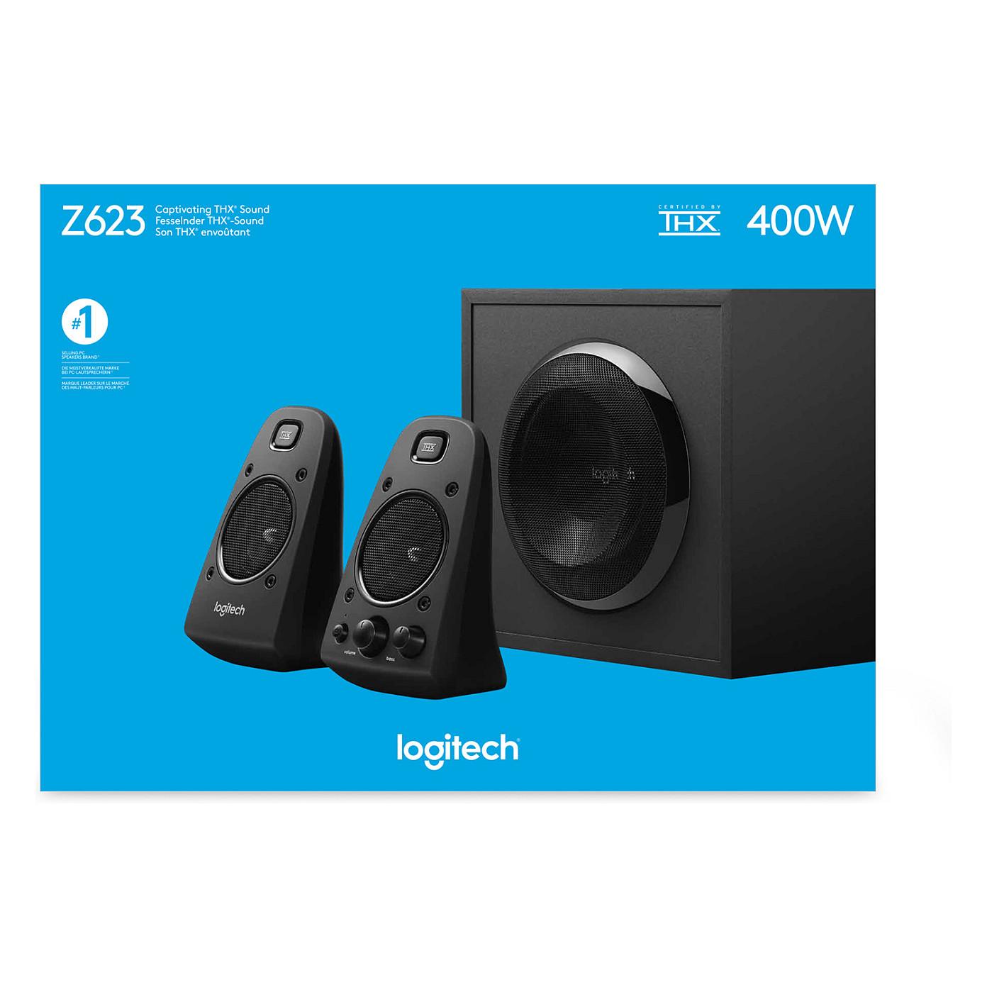 Altoparlantë Logitech Z623 / 2.1 / 200 W RMS / THX / RCA + 3.5 mm - Zezë - 13