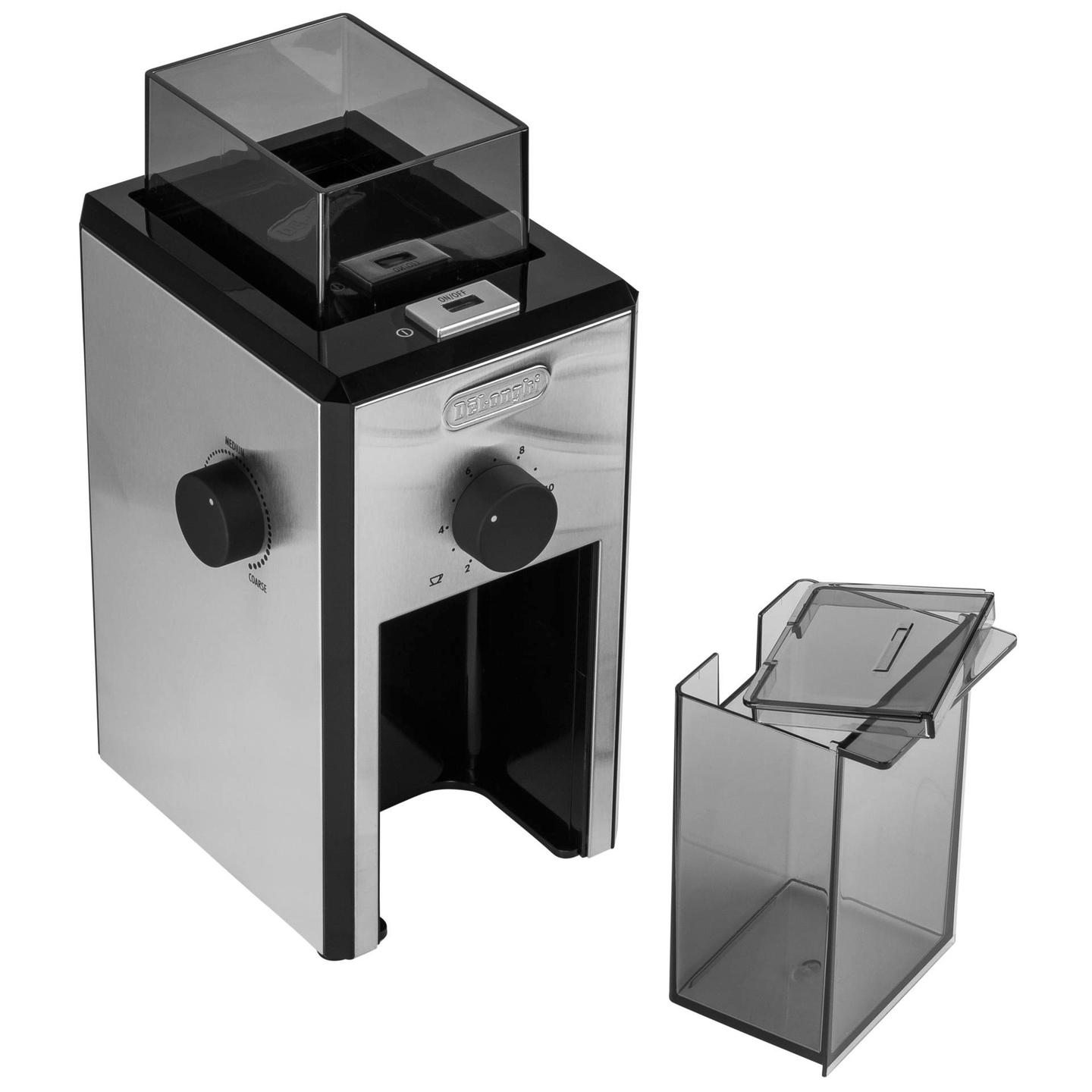 Mulli për Kafe De'Longhi KG 89, 110 W, Kapacitet 120 g, Rregullim i Bluarjes, Deri në 12 Filxhanë – Argjend - 3