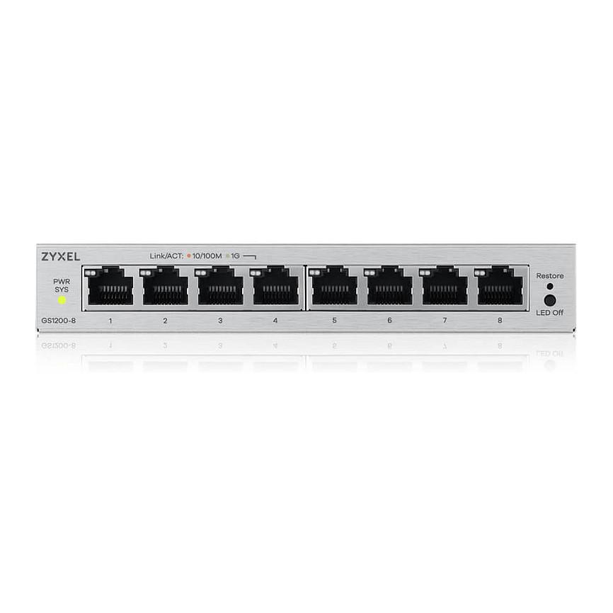 Switch Zyxel GS1200-8v3, 8x Gigabit Ethernet RJ45, 16Gbps, Web Managed - Zezë - 3