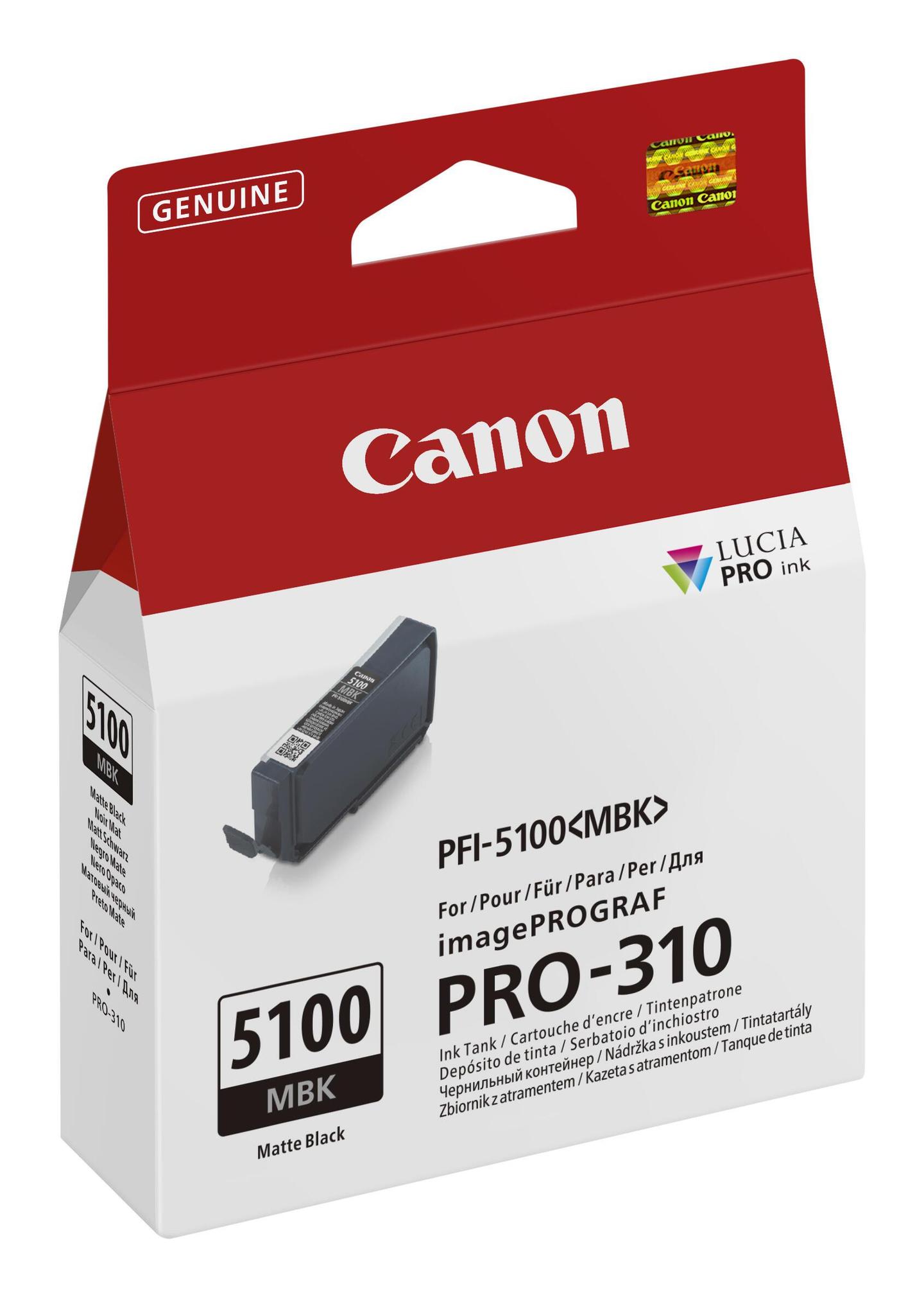 INK Canon PFI-5100MBK / 6951C001 / 14.4 ml / 1510 faqe – Zezë - 3