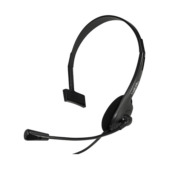 Kufje me kabllo LogiLink HS0054 / Mono / Mikrofon / 3.5 mm / 1.8 m – Zezë - 4