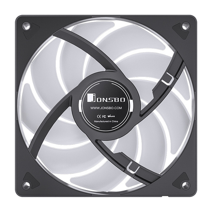 Ftohës për Kasë Jonsbo SL-120 / 120mm / 600-1500 RPM / PWM / ARGB / 101.06 m³/h / 32 dBA / 20 LED – Zezë - 13