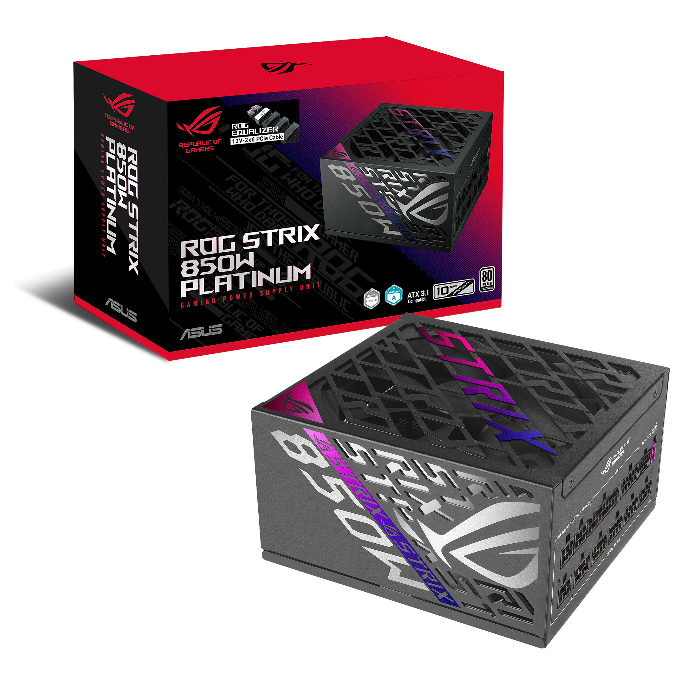 Furnizues Energjie ATX ASUS ROG Strix / 850W / 80 PLUS Platinum / ATX 3.1 / PCIe 5.1 - Zezë - 15