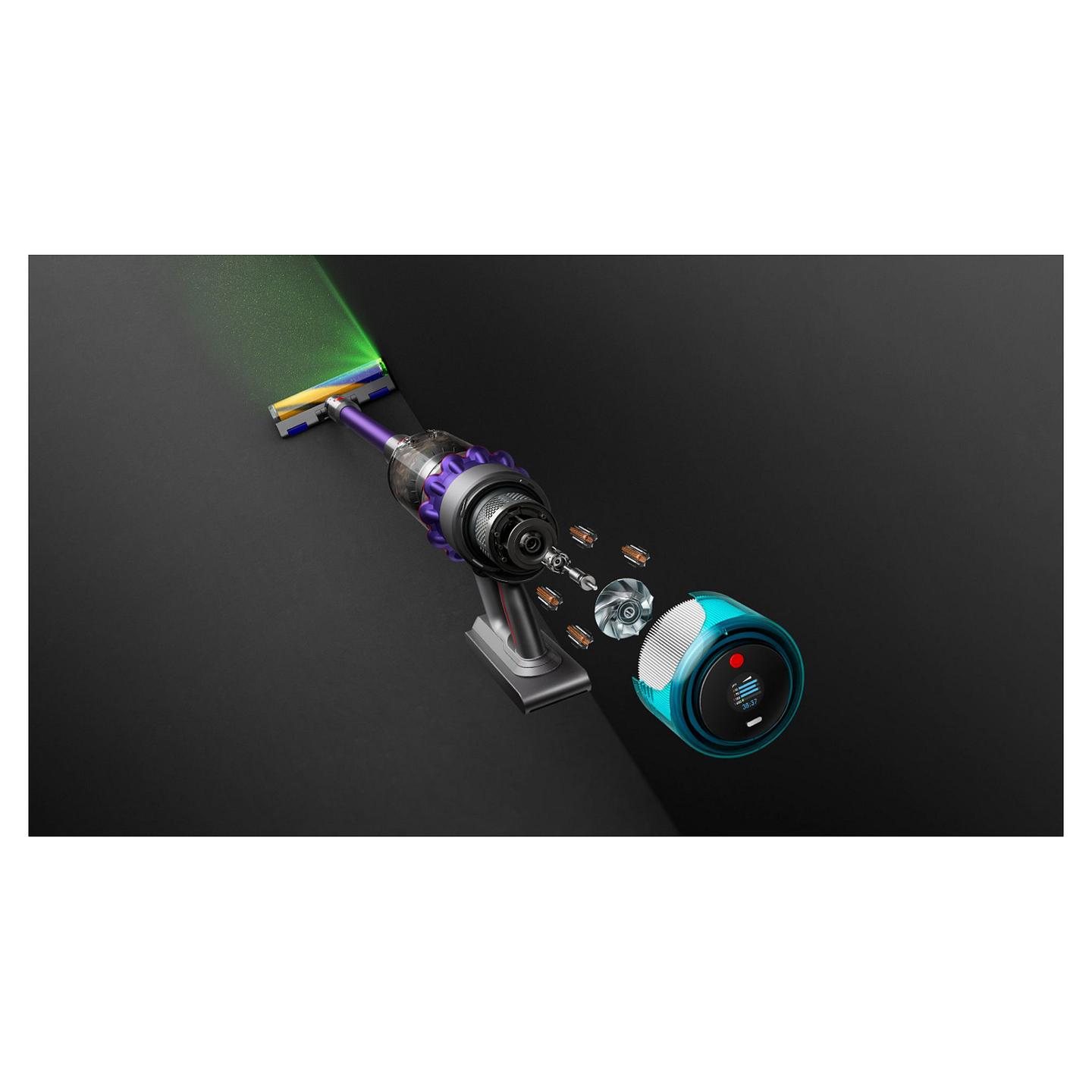 Fshesë me Vakum Dyson Gen5detect / 262AW / 135.000rpm / HEPA / 0.77L / 70min / LCD / Root Cyclone / Click-in Battery – Gri/Vjollcë/Blu - 7
