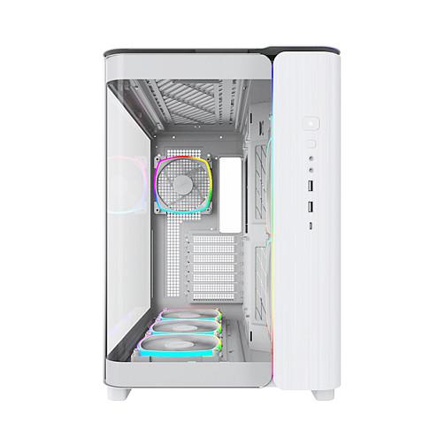 Kasë Montech KING 95 PRO / Midi-Tower / Xham i Temperuar / 6x ARGB PWM / ATX / USB 3.2 Gen1 Type-C – Bardhë - 3
