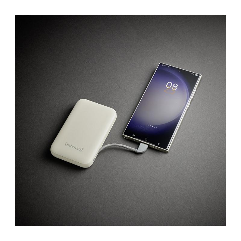 Powerbank Intenso S10000, 10000mAh, 20W, USB-C, Kabllo USB-C e Integruar, Power Delivery 3.0, LCD – Bezhë - 7
