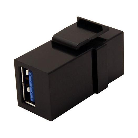 Adapter VALUE 25.99.8207, USB 3.2 Gen 1, USB-A Femër në USB-A Femër, Keystone - Zezë - 3