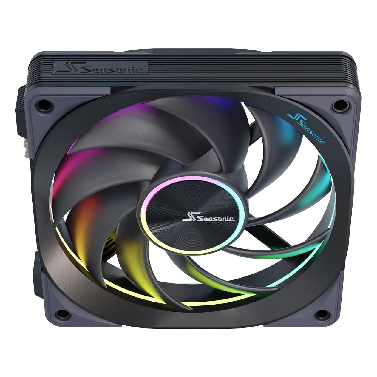 Ftohës për Kasë Seasonic MagFlow / 120mm / 2000 RPM / PWM / ARGB / 3-Pack – Zezë - 3