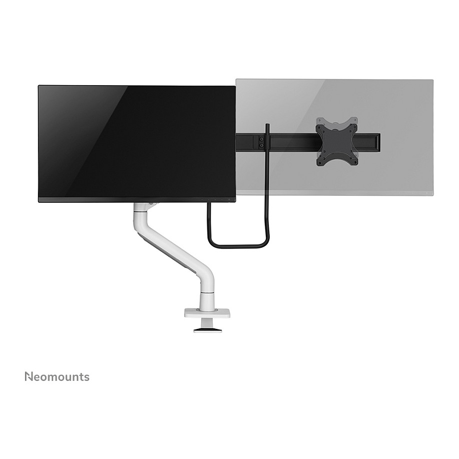 Mbajtëse për Monitor Neomounts / 2 Monitorë / 17"-32" / 8kg për Monitor / VESA 75x75-100x100 / Full Motion / Gas Spring / Tavolinë - Bardhë - 9