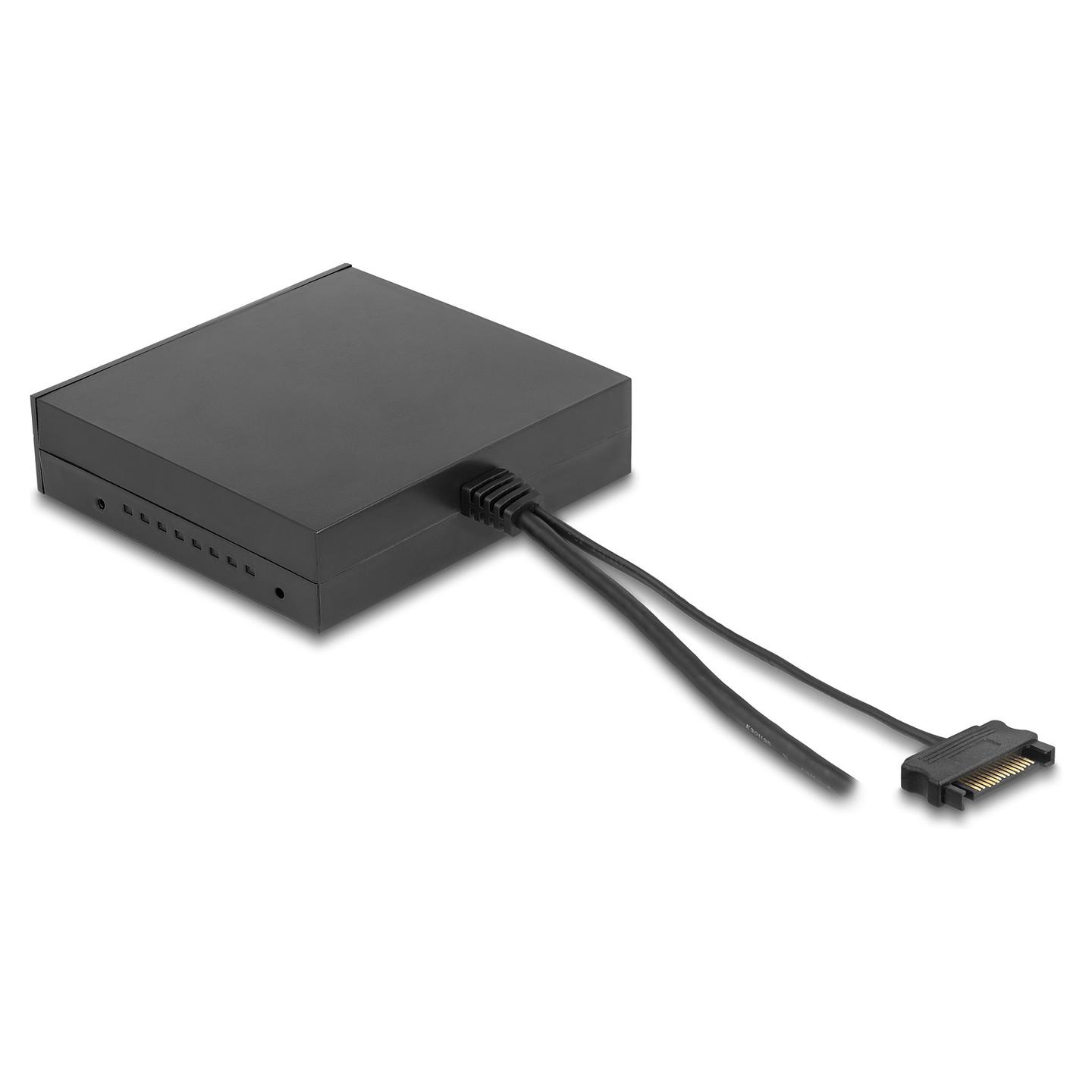 Hub USB DeLOCK 64057, 2x USB Type-A dhe 2x USB Type-C, USB 3.2 Gen 2, 10 Gbps, Panel Frontal 3.5″ – Zezë - 2