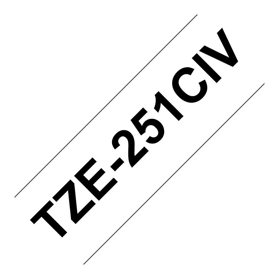 Shirit për Printer Brother TZe-251CIV / 24 mm × 8 m