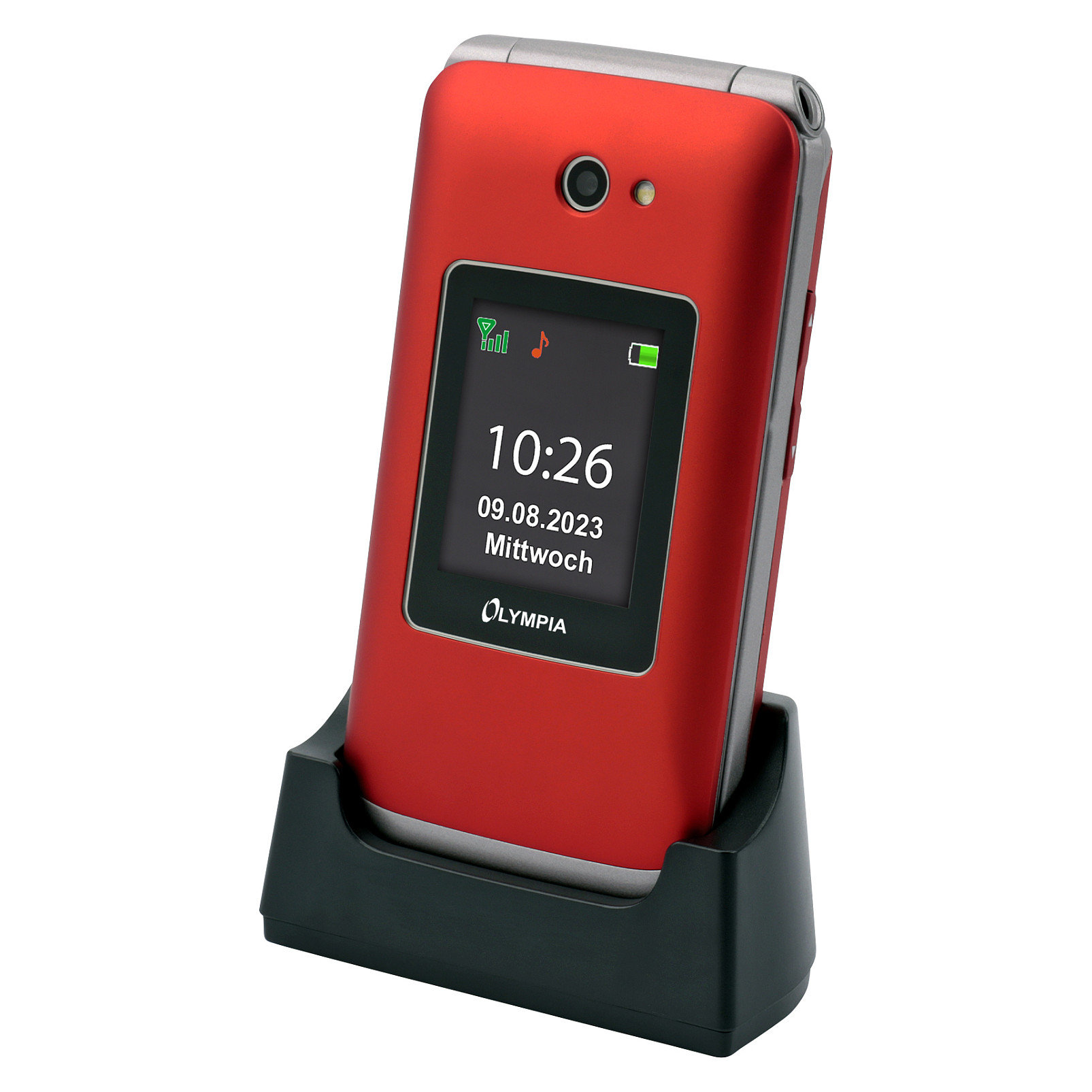 Telefon i thjeshtë Olympia VITUS 4G / 2.8" / Dual Display / Bluetooth / Kamera / FM Radio – Kuqe - 3