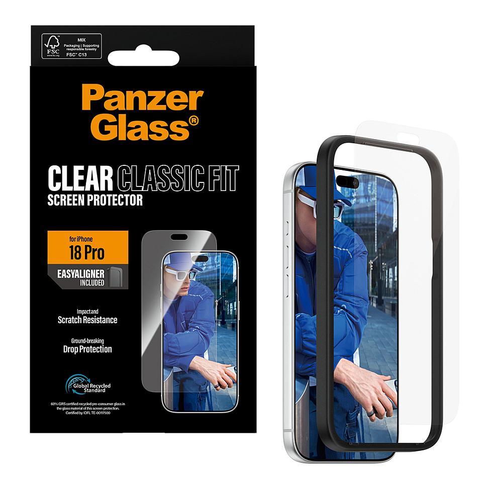 Mbrojtëse Ekrani PanzerGlass për iPhone 18 Pro, Classic Fit, Xham i Temperuar - Transparente - 5