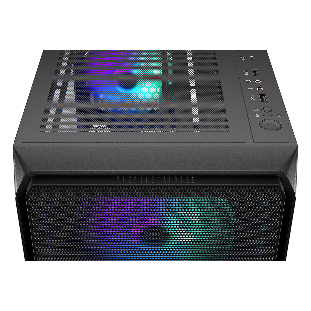 Kasë PC ENDORFY Arx 500 ARGB / ATX / ITX / Micro ATX / 4x 140mm ARGB Fan / SSD 2.5" / HDD 2.5"/3.5" - Zezë - 21