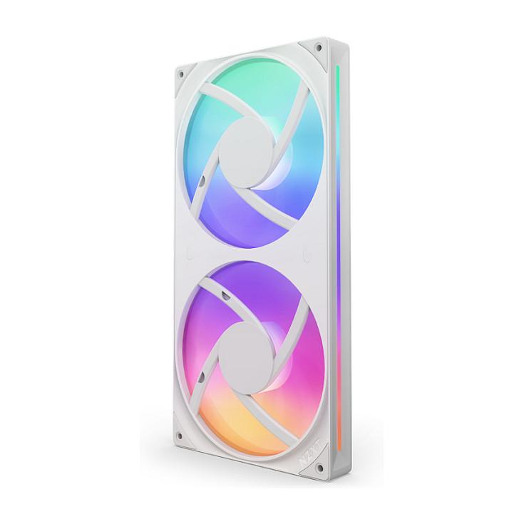 Ftohës për Kasë NZXT F280 RGB Core, 280mm, PWM, 2000 RPM, 98.61 CFM, RGB - Bardhë - 2