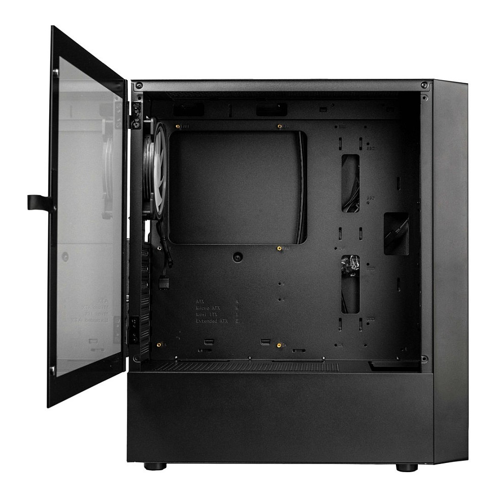 Kasë PC Kolink Inspire K12 ARGB / Midi Tower / ATX / 1x 120mm ARGB/PWM Fan / Tempered Glass - Zezë - 7