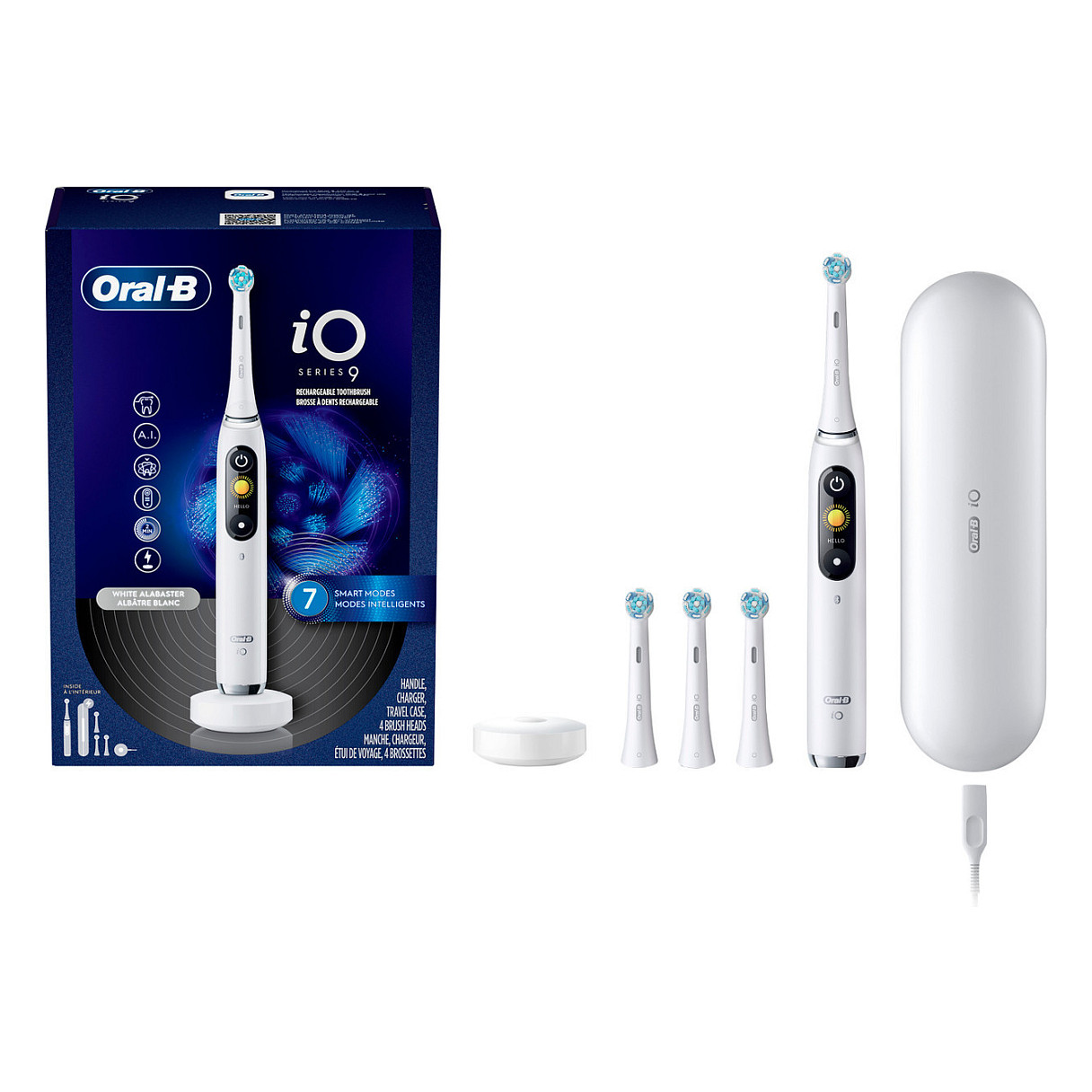 Furçë dhëmbësh elektrike Oral-B iO Series 9 Luxe Edition / iO Magnetic / 7 Mode / OLED / Smart Pressure Sensor / Bluetooth / 3D Teeth Tracking / 14 Ditë – Bardhë - 2