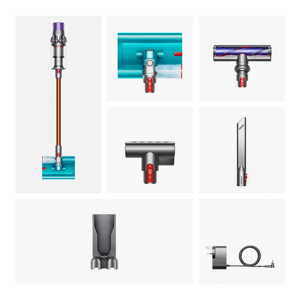 Fshesë me Vakum Dyson V10 Submarine / 2-in-1 / Wet & Dry / 150AW / 125.000rpm / 0.76L / 60min / 7-Cell Battery / 3 Modes – Argjend/Bakër/Blu - 4