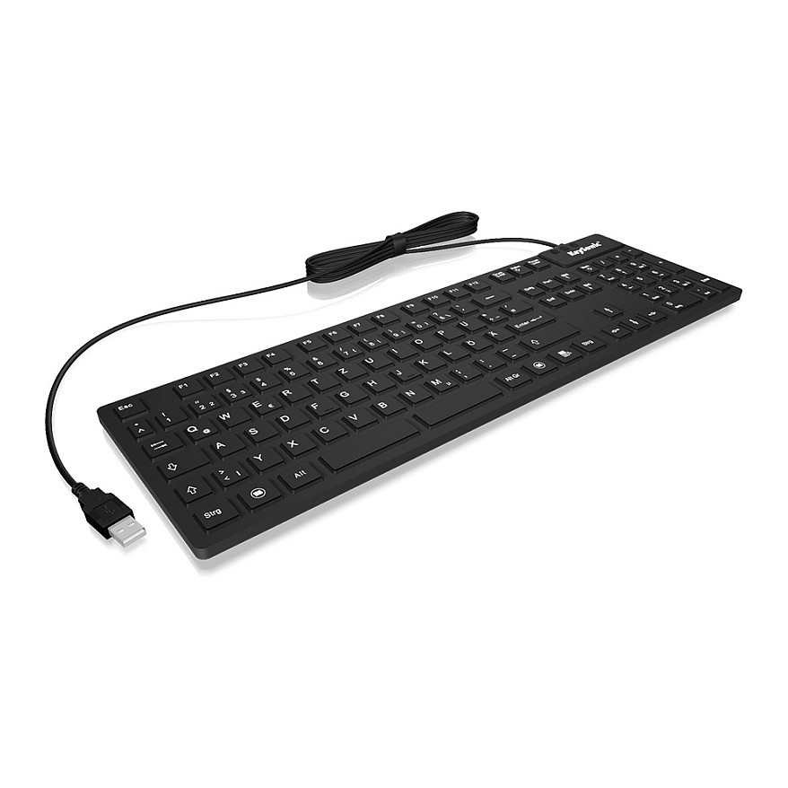 Tastierë me kabllo KeySonic KSK-8030 IN (US) / QWERTY / 105 Taste / USB - Zezë - 2