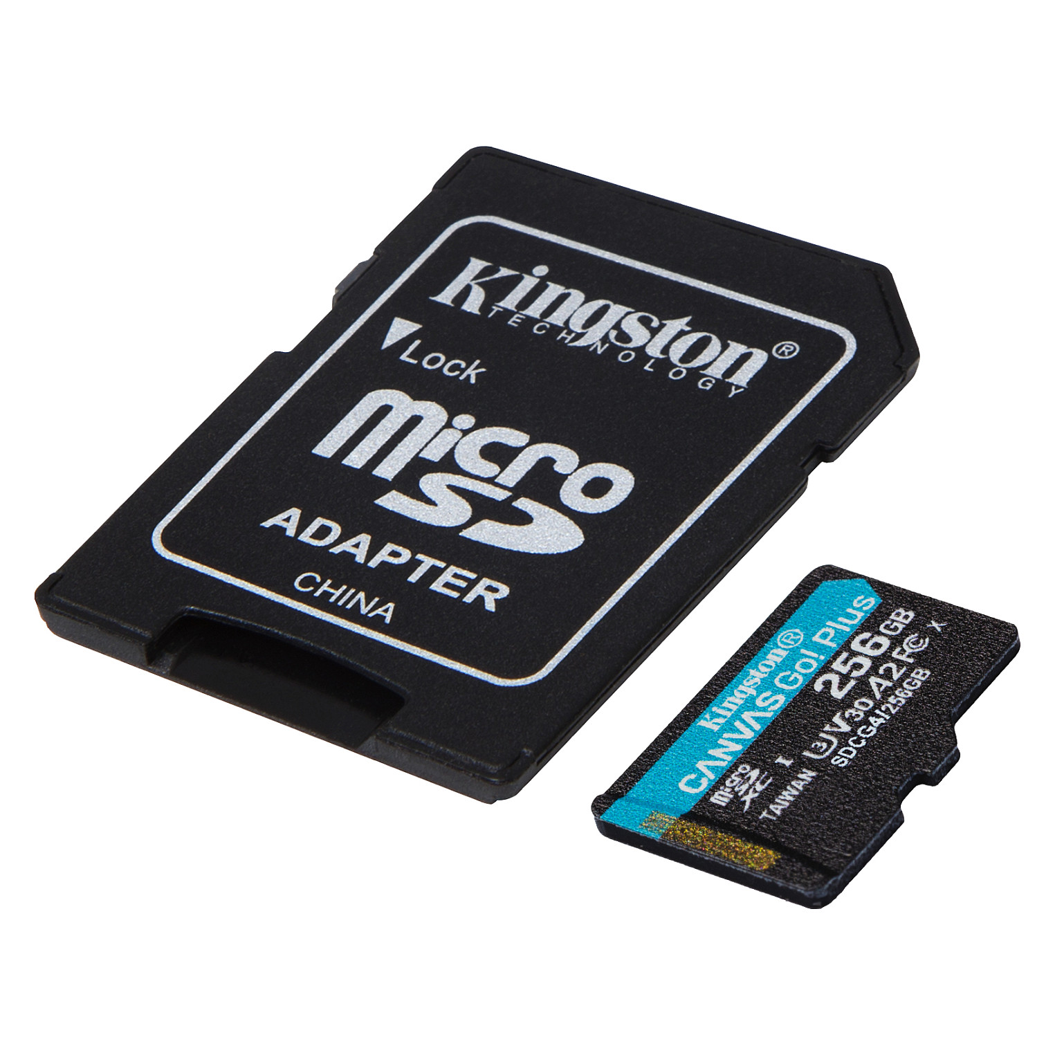 Kartë Memorie Kingston Canvas Go! Plus Gen4 / 256GB / microSDXC / UHS-I / 200 MB/s / A2 / U3 / V30 - Zezë/Turkuaz - 3