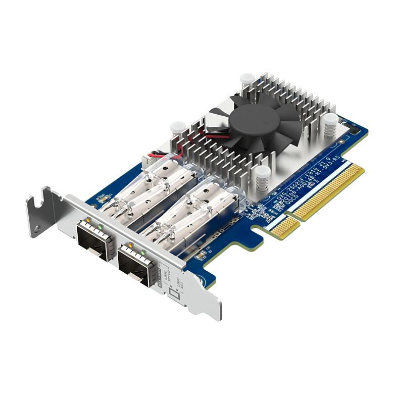 Karta të Rrjetit QNAP QXG-25G2SF-E810, PCI Express 4.0 x8, 2x 25 Gigabit SFP28, 10/25Gbps, Intel E810-XXVAM2, Low Profile + Full Height - Blu - 6