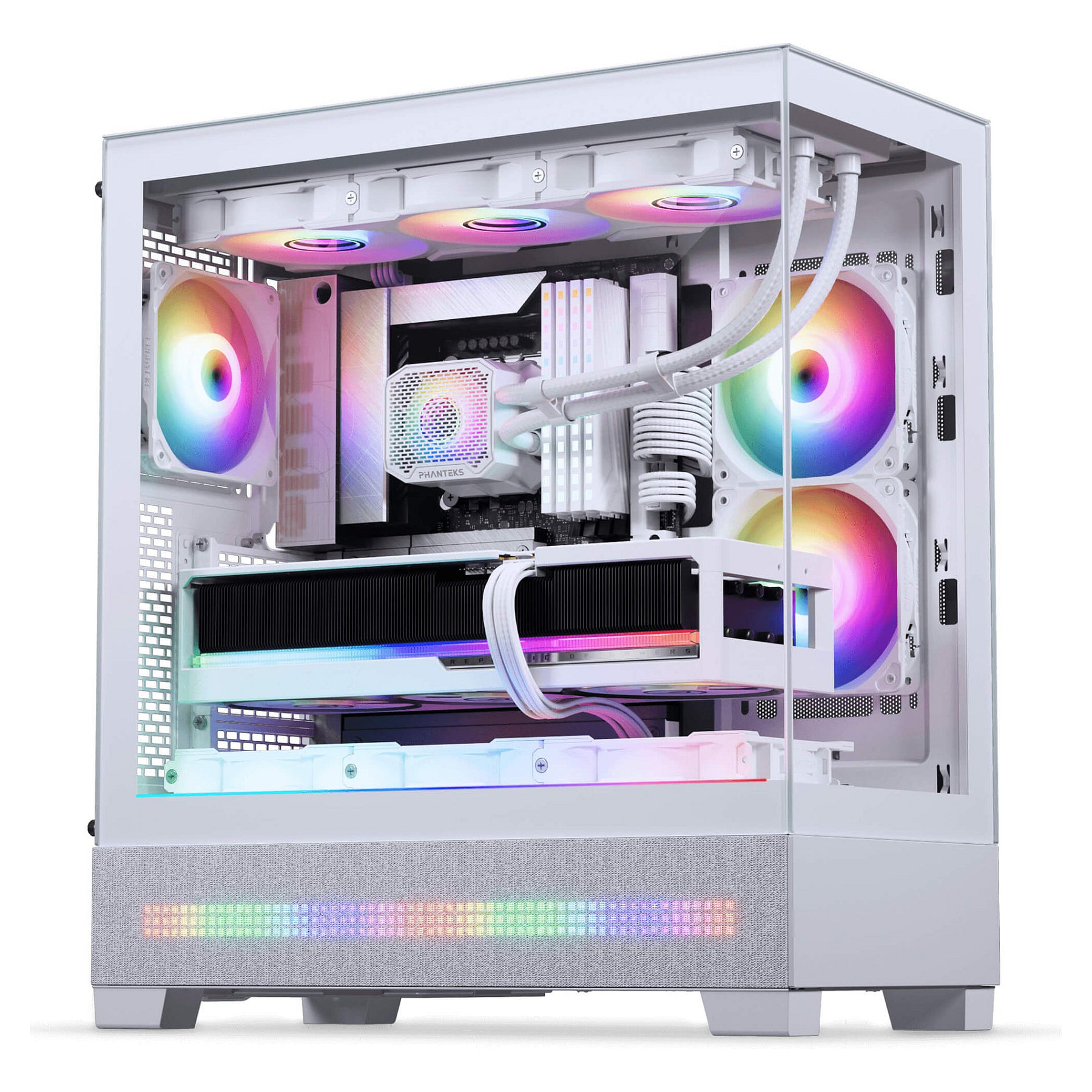 Kasë Phanteks XT View Matrix / Midi Tower / E-ATX / 600-LED Matrix / Tempered Glass - Bardhë - 12