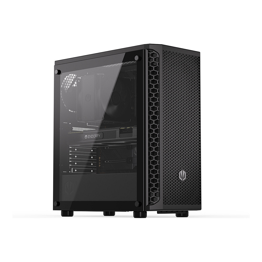 Kasë PC ENDORFY Signum 300 Core / Midi Tower / ATX / 1x 120mm + 1x 120mm Fan / Tempered Glass - Zezë - 2