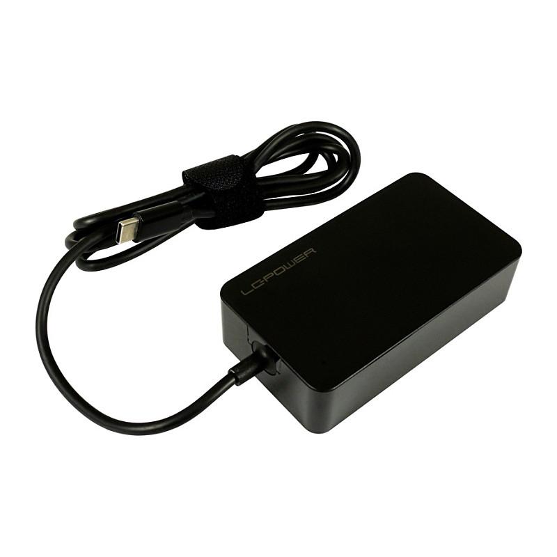 Adapter për Laptop LC-Power LC-NB-PRO-45-C, USB-C, 45W, 5-20V, 2.25-3A - Zezë - 4
