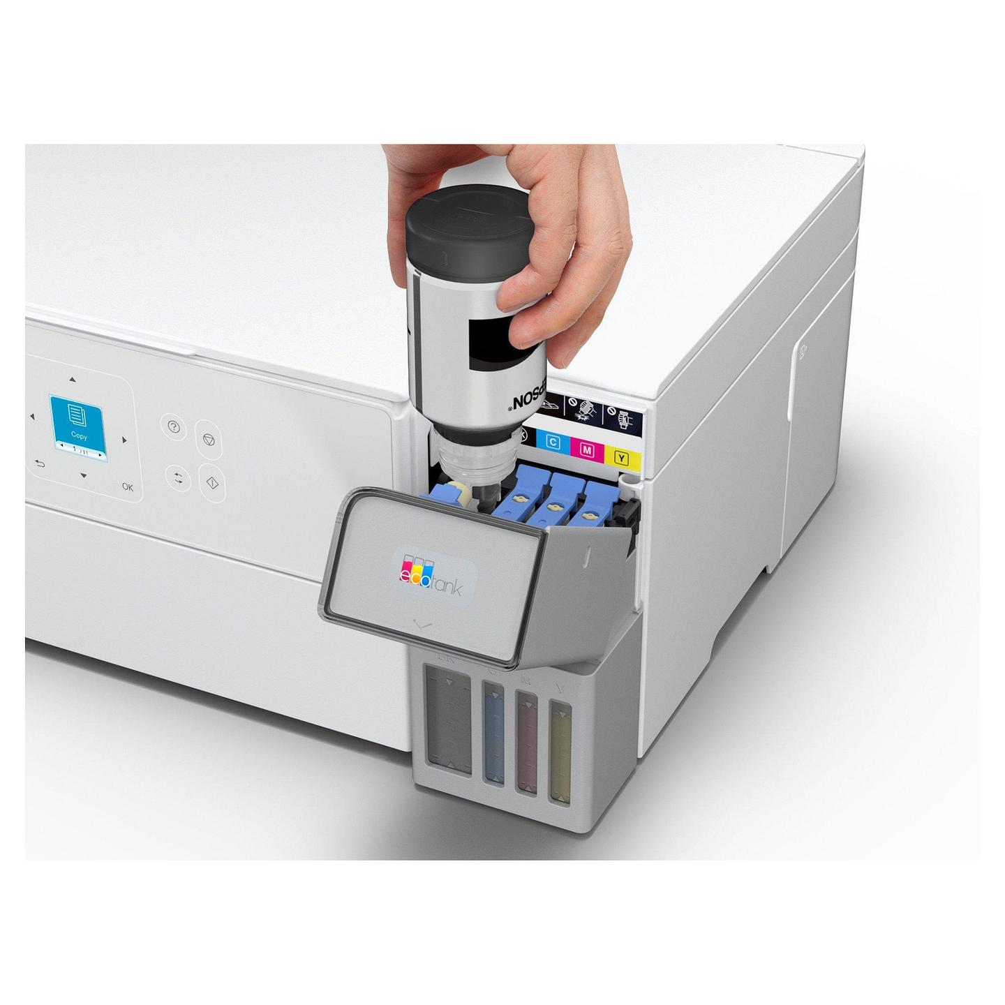 Printer Multifunksional Epson EcoTank ET-2956, A4, Inkjet, Wi-Fi, Printim, Skanim, Kopjim - Bardhë - 3