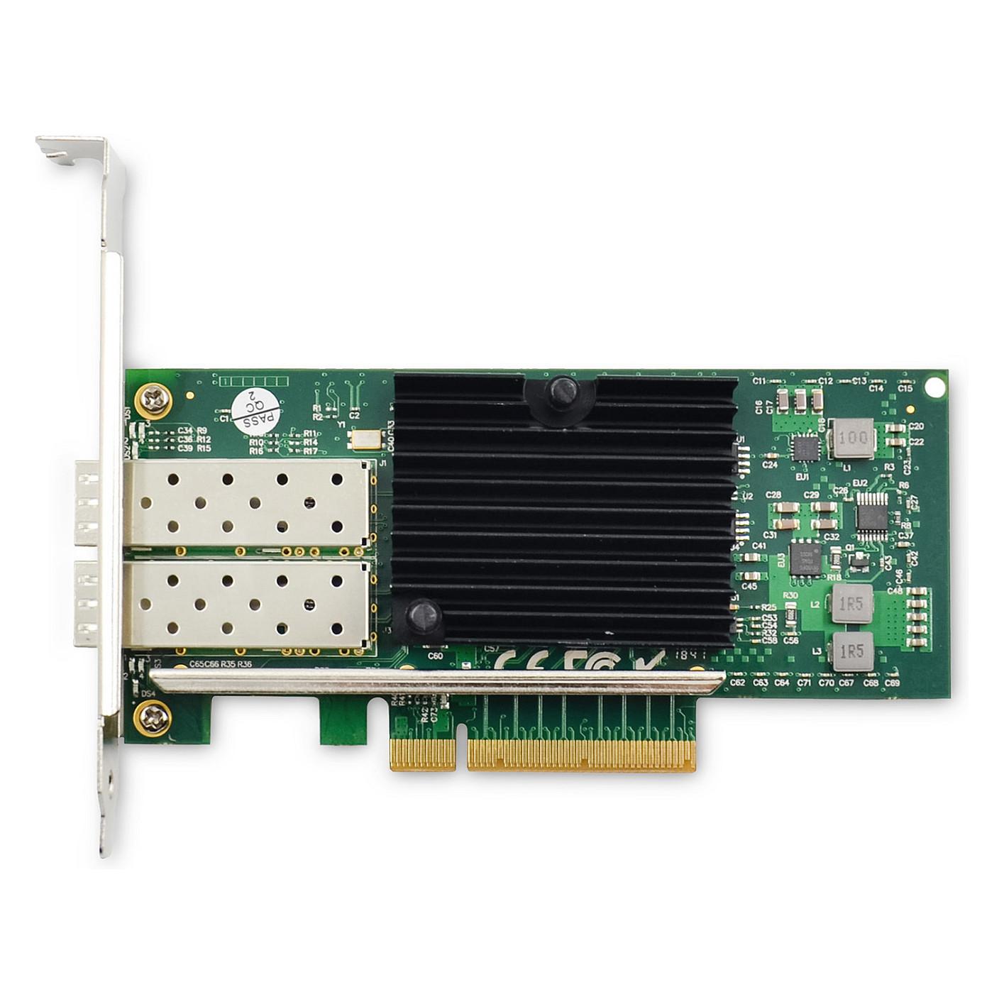 Karta të Rrjetit DIGITUS DN-10162, PCI Express x8, 2x 10 Gigabit SFP+, 1/10Gbps, Intel JL82599ES, Low Profile - 2