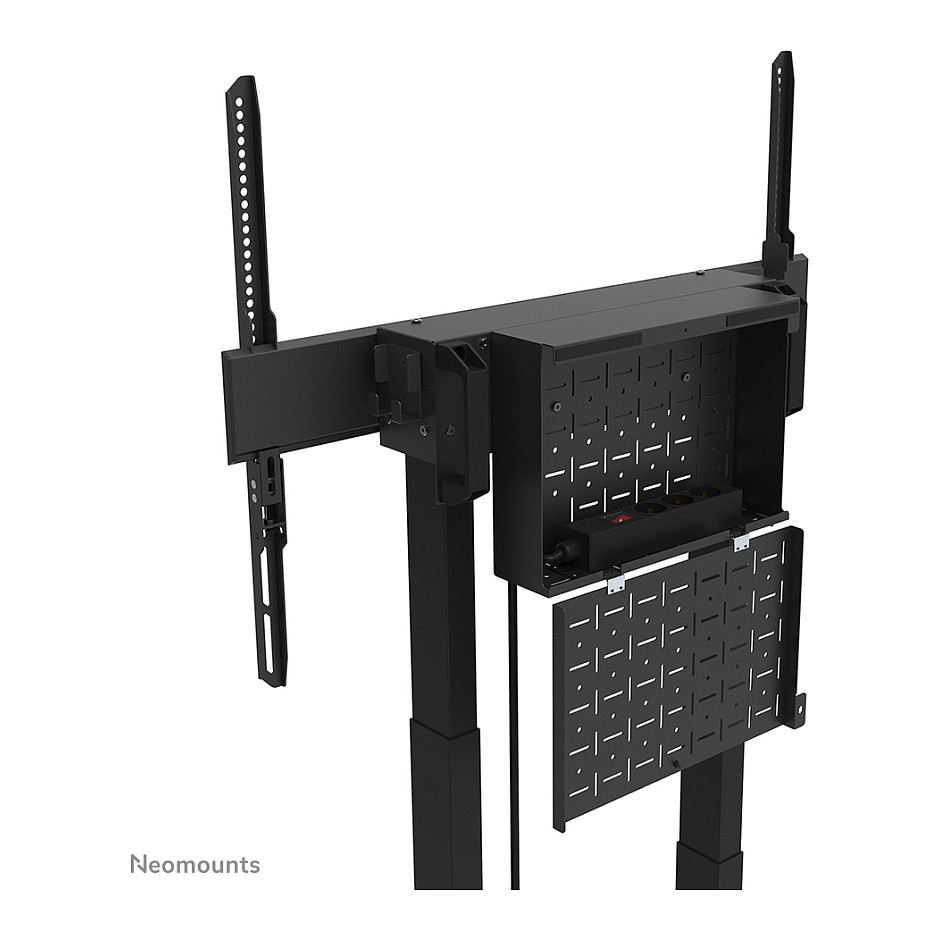 Mbajtëse për TV Neomounts / 55"-100" / 110kg / VESA 100x100-800x600 / Elektrike / Me Rrota - Zezë - 6