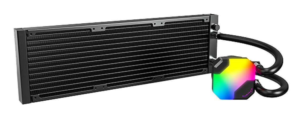 Ftohës me ujë për procesor Montech HyperFlow ARGB 360 / 360mm / 3x 120mm ARGB Fan / 600-2100 RPM – Zezë - 5