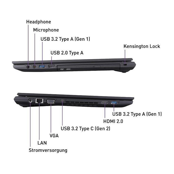 Laptop TERRA Mobile 1516R, Core i5-1334U, 16GB DDR5, 500GB, 15.6" FHD, Intel UHD Graphics - Zezë - 8