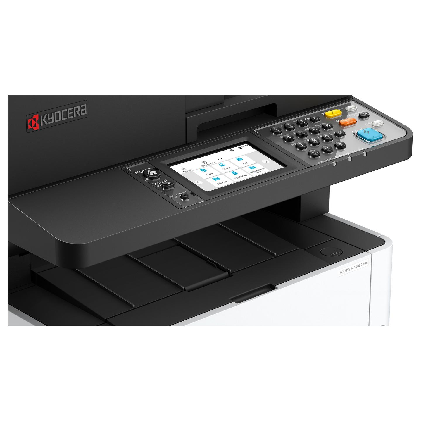 Printer multifunksional laser Kyocera ECOSYS MA4000wifx, A4, bardhë e zi, 40 faqe/min, printim automatik dyfaqësh, skanim, kopjim, faks, Wi-Fi, Ethernet, USB - 4